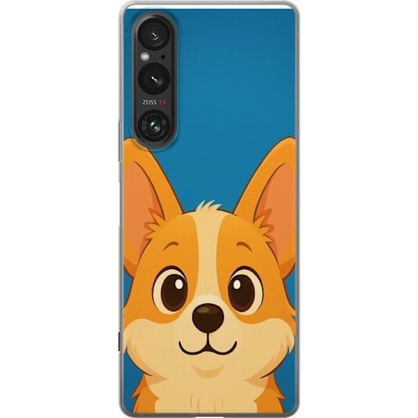 Sony Xperia 1 V Läpinäkyvä kuori Hello Corgi