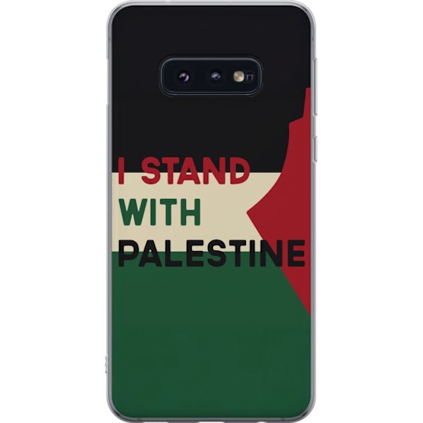 Samsung Galaxy S10e Genomskinligt Skal Stand with Palestine – solidaritetsdesign med starkt budskap