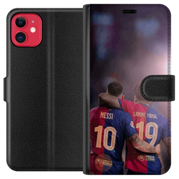 Kompatibel Tegnebogsetui til Apple iPhone 11 Lamine Yamal VS Messi
