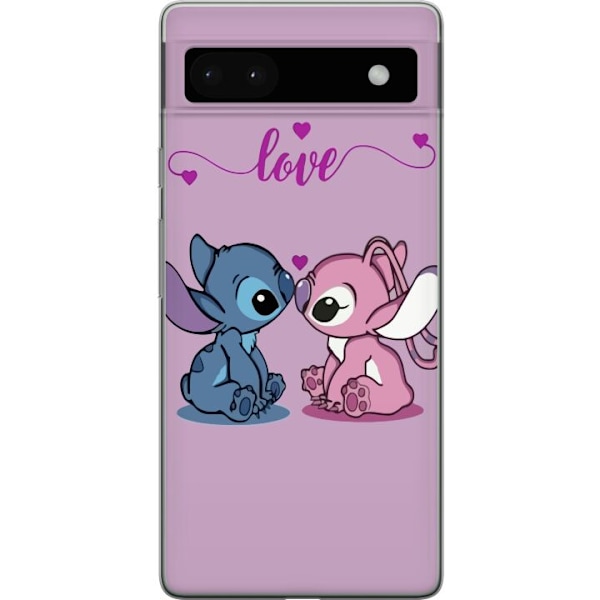 Google Pixel 6a Läpinäkyvä kuori Lilo & Stitch – Angel Ed