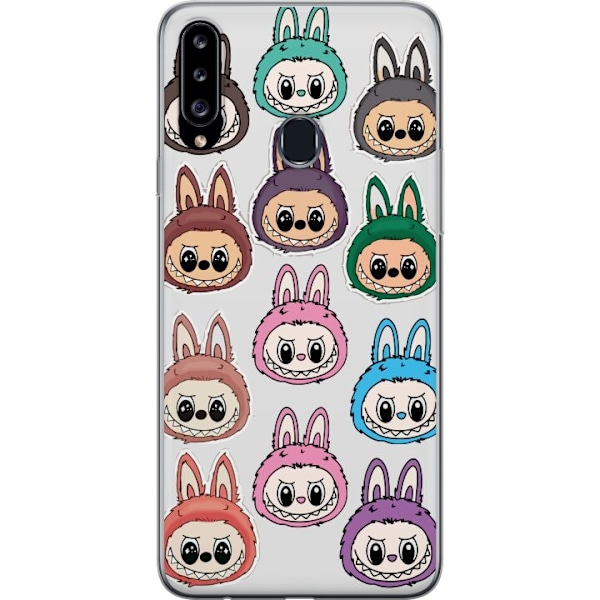Samsung Galaxy A20s Läpinäkyvä kuori Labubu Macaron Monster