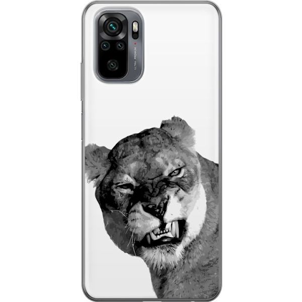 Xiaomi Redmi Note 10 Läpinäkyvä kuori Leijona Taiteellinen Eläinaihe Afrikkalainen Tyyli Viidakon Tunnelma Graafinen Suunnittelu Kotikoristeet El