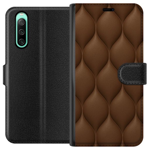 Sony Xperia 10 IV Plånboksfodral Cocoa Scales
