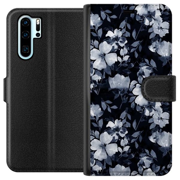 Kompatibel Tegnebogsetui til Huawei P30 Pro Blomster