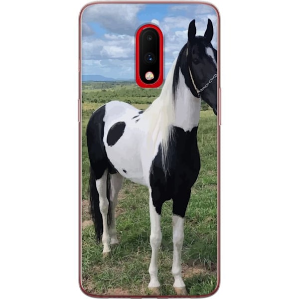 OnePlus 7 Gjennomsiktig deksel Heste Magi - stilisert hest i e