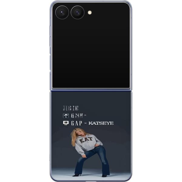 Kompatibelt Mobilskal till Samsung Galaxy Z Flip7 KATSEYE blond modebild grå