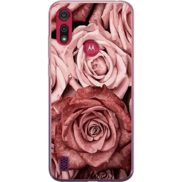 Motorola Moto E6s (2020) Läpinäkyvä kuori Ruusut
