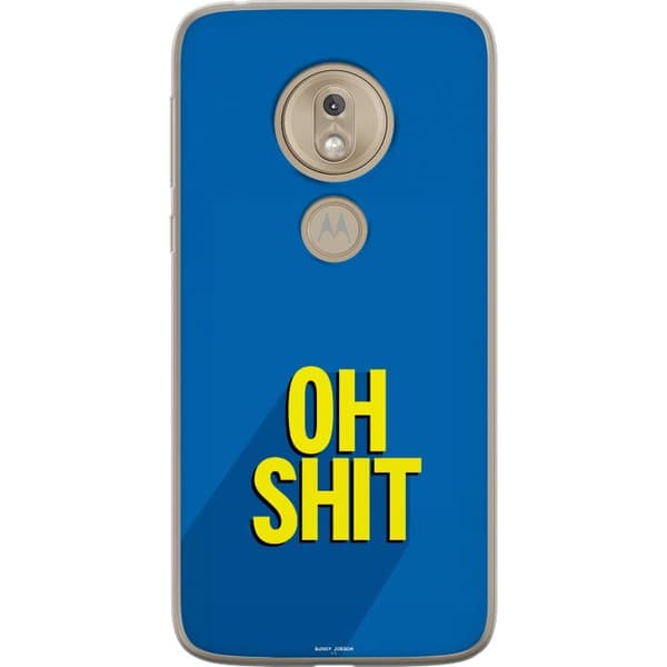 Kompatibelt Mobildeksel til Motorola Moto G7 Play Oh Shit text blå