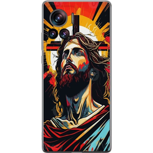 Motorola Edge 30 Ultra Läpinäkyvä kuori Jeesus ja Kortti -