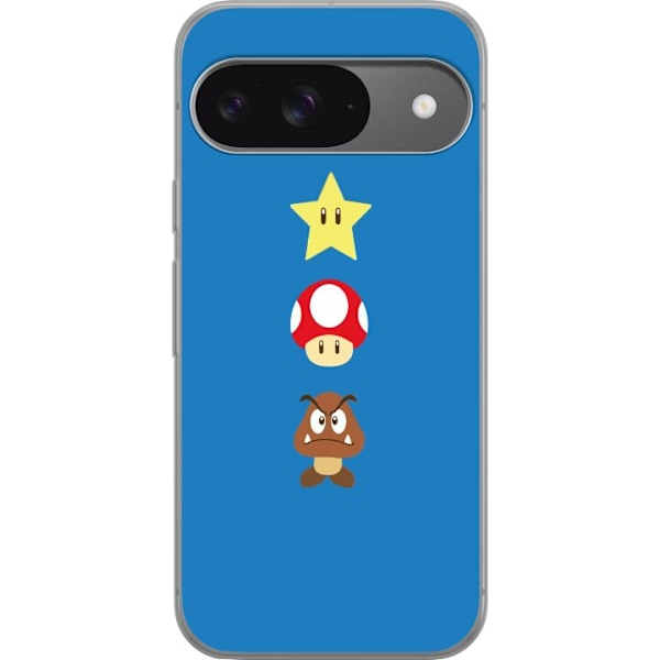 Google Pixel 9 Gjennomsiktig deksel Super Mario