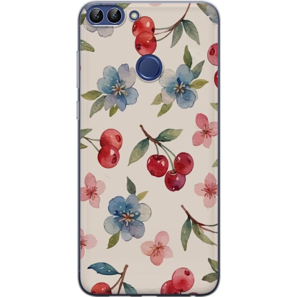 Huawei P smart Läpinäkyvä kuori Marjat & Kukat - kuvio, jos