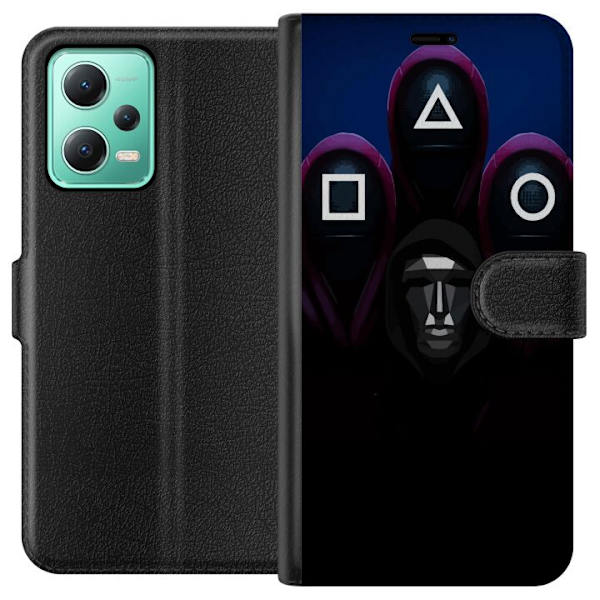 Xiaomi Redmi Note 12 Lompakkokotelo Squid Game Kausi 3 Uudet Ikoni Suosittu Sarja TV Motiivi Aasialainen Draama Trendikäs Graafinen Suunnittelu