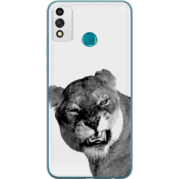 Honor 9X Lite Läpinäkyvä kuori Leijona Taiteellinen Eläinaihe Afrikkalainen Tyyli Viidakon Tunnelma Graafinen Suunnittelu Kotikoristeet Eläintema