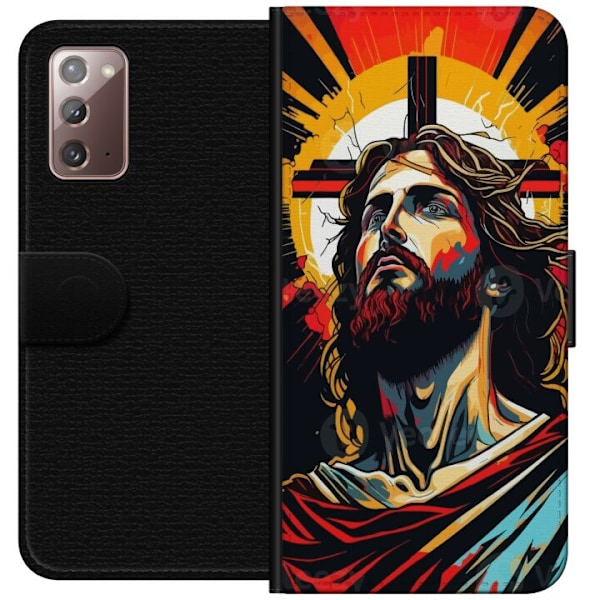 Samsung Galaxy Note20 Lompakkokotelo Jeesus ja Kortti - uskonn