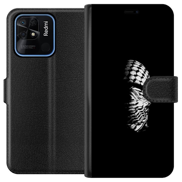 Xiaomi Redmi 10C Tegnebogsetui Keffiyeh-mønster - klassisk so