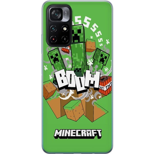 Xiaomi Poco M4 Pro 5G Genomskinligt Skal Minecraft Boom