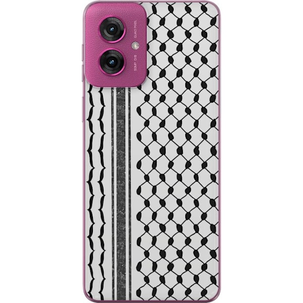 Motorola Moto G55 Gennemsigtig cover Palæstinensisk mønster