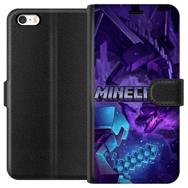 Kompatibel Tegnebogsetui til Apple iPhone SE (2016) Minecraft