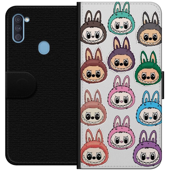 Samsung Galaxy A11 Tegnebogsetui Labubu Macaron Monster - Nutt