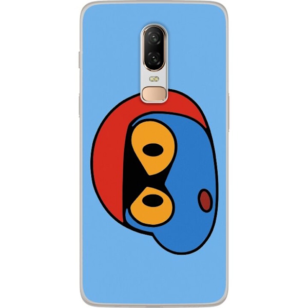 OnePlus 6 Läpinäkyvä kuori Bold Bot Head