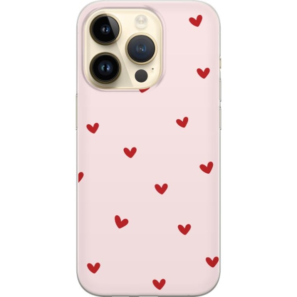 Apple iPhone 15 Pro Läpinäkyvä kuori Sydämet