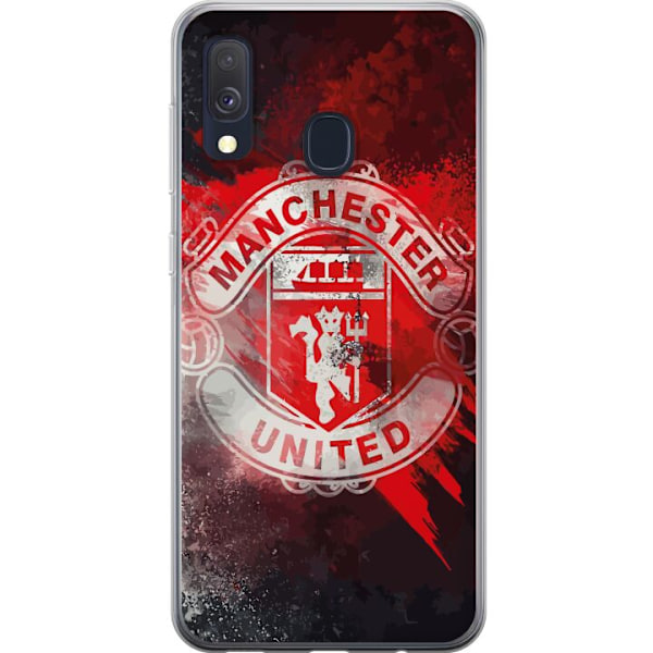 Samsung Galaxy A40 Genomskinligt Skal Manchester United F.C.