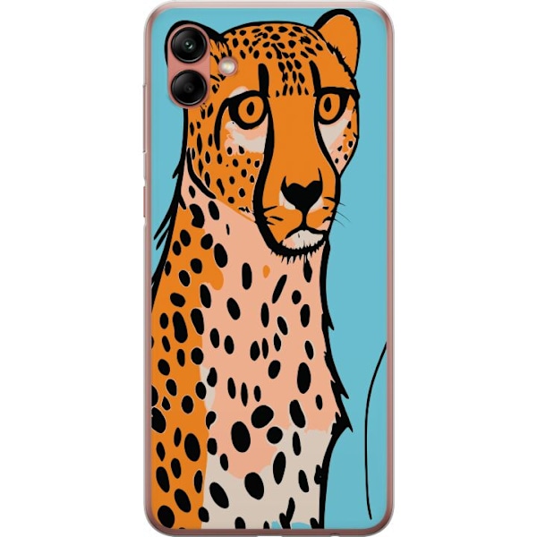 Samsung Galaxy A04 Läpinäkyvä kuori Yllättynyt Leopardi