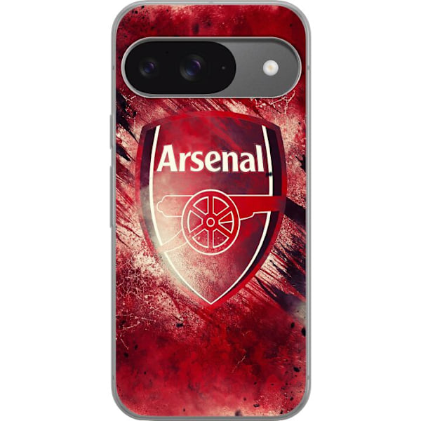 Google Pixel 9 Läpinäkyvä kuori Arsenal Jalkapallo