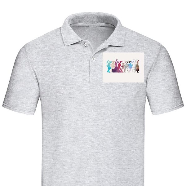 Poloshirt til Voksen | Elegant Poloshirt Taylor Swift Grå Stor