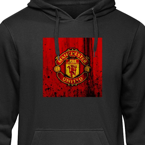 Børne-Hoodie | Blød Hættetrøje til Børn Manchester United F.C. sort 9-11 År