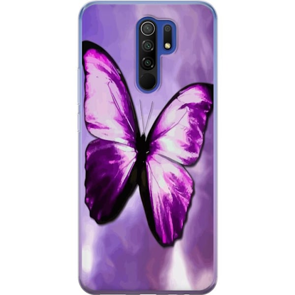 Xiaomi Redmi 9 Genomskinligt Skal Fjäril