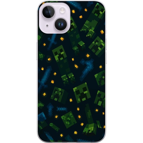 Apple iPhone 14 Plus Genomskinligt Skal Minecraft Dungeons Mob