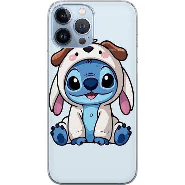 Kompatibelt Mobildeksel til Apple iPhone 13 Pro Max Stitch Hundkostym Lilo & Stitch Disney Roligt Motiv Blå
