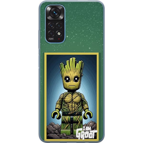 Kompatibelt Mobildeksel til Xiaomi Redmi Note 11 Robot med röda ögon grå