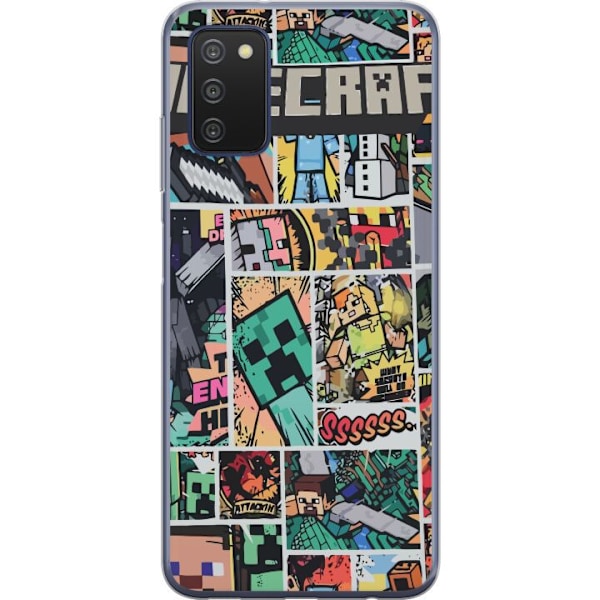 Samsung Galaxy A03s Läpinäkyvä kuori Minecraft Taide