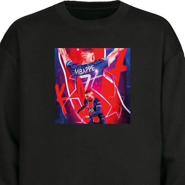 Sweatshirt for Voksen | Klassisk Collegegenser Kylian Mbappé svart XL