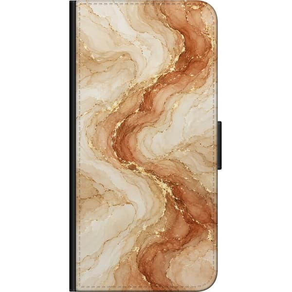 Kompatibel Tegnebogsetui til Xiaomi Redmi Note 9S Sandmarmor beige