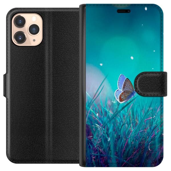 Kompatibelt Plånboksfodral till Apple iPhone 11 Pro Blå fjäril