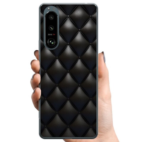 Sony Xperia 5 III TPU Mobilcover Læder Sort