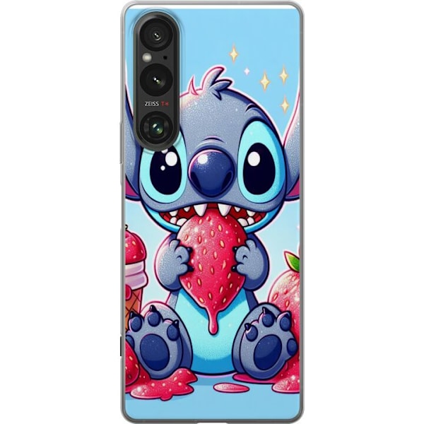 Sony Xperia 1 V Gennemsigtig cover  Stitch jordbær