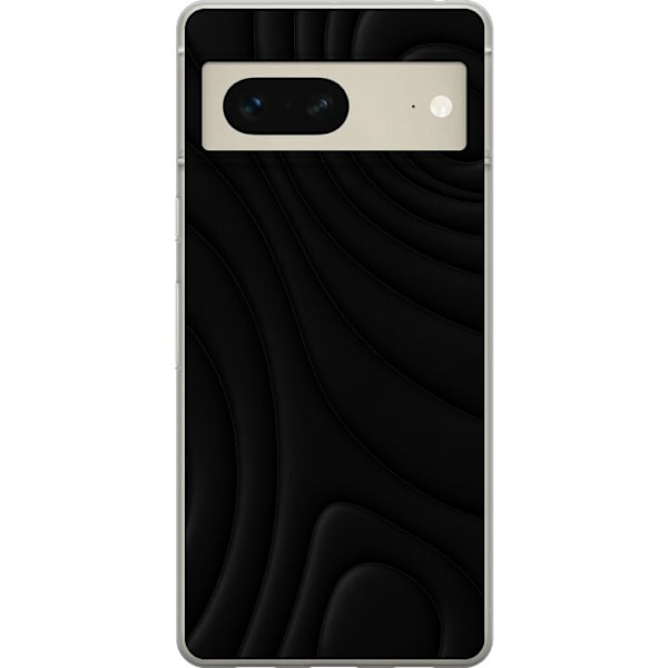 Google Pixel 7 Läpinäkyvä kuori Tummat Aallot