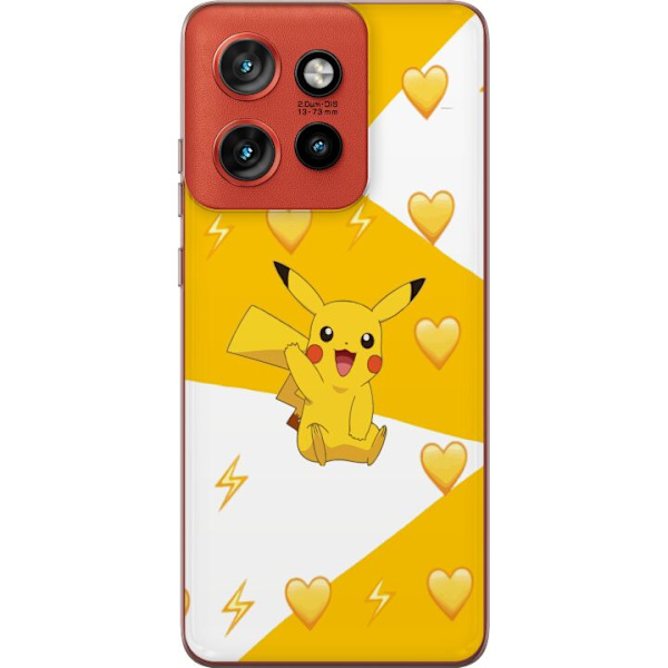 Motorola Edge 50 Neo Läpinäkyvä kuori Pikachu Pokémon Pelihahmo Peliaihe Suosittu Ikoni Sarjakuvasarja Pokémon GO Lasten Klassikko