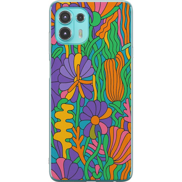 Motorola Edge 20 Lite Läpinäkyvä kuori Värien räjähdys