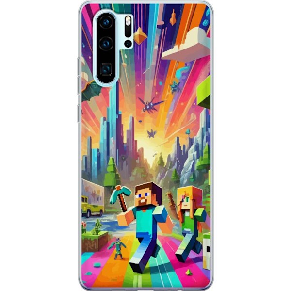 Huawei P30 Pro Gennemsigtig cover Fortnite vs Minecraft