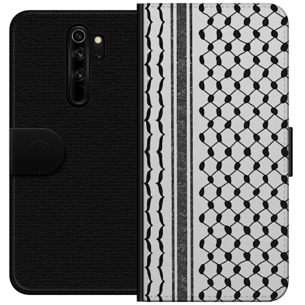 Xiaomi Redmi Note 8 Pro  Lompakkokotelo Palestiinalainen kuvio - perinteiseen tyyliin inspiroima keffiyeh-kangas