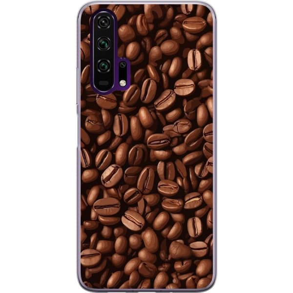 Kompatibelt Mobildeksel til Honor 20 Pro Kaffebönor närbild brun