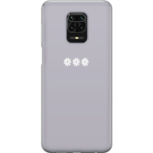 Xiaomi Redmi Note 9S Läpinäkyvä kuori Lila Blomminimalismi