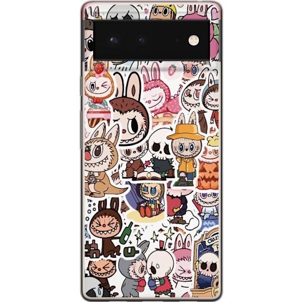 Google Pixel 6 Genomskinligt Skal Labubu All-Stars – POP MAR