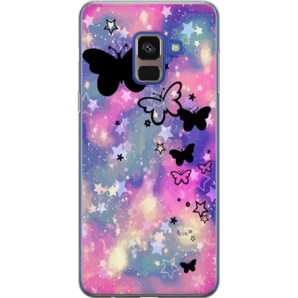 Samsung Galaxy A8 (2018) Gennemsigtig cover sommerfugle