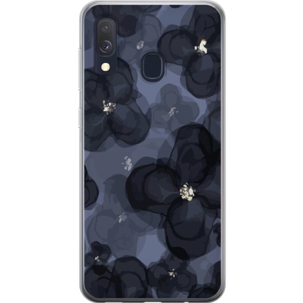 Samsung Galaxy A40 Gennemsigtig cover Blomstermark